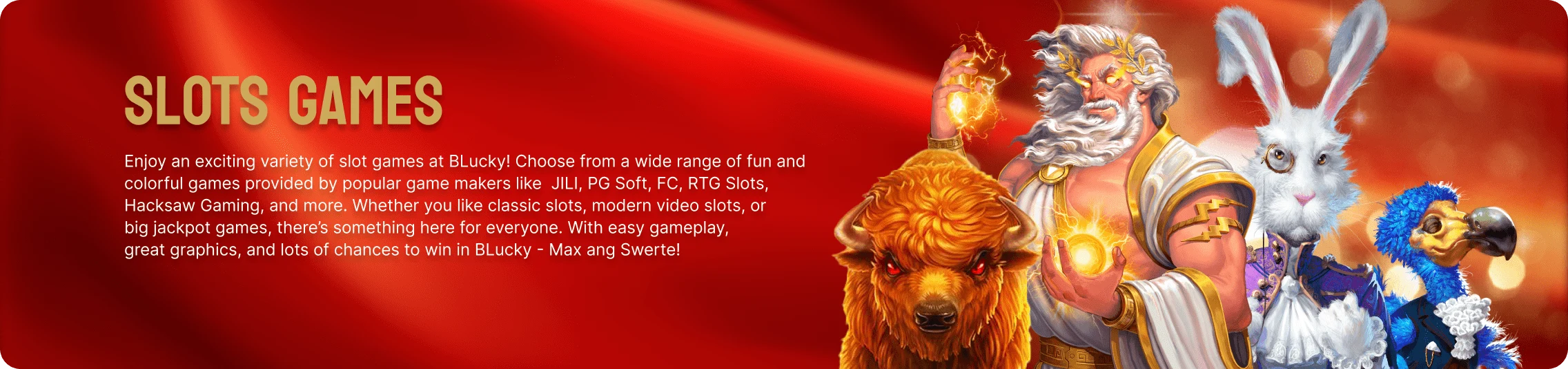 Slot games banner